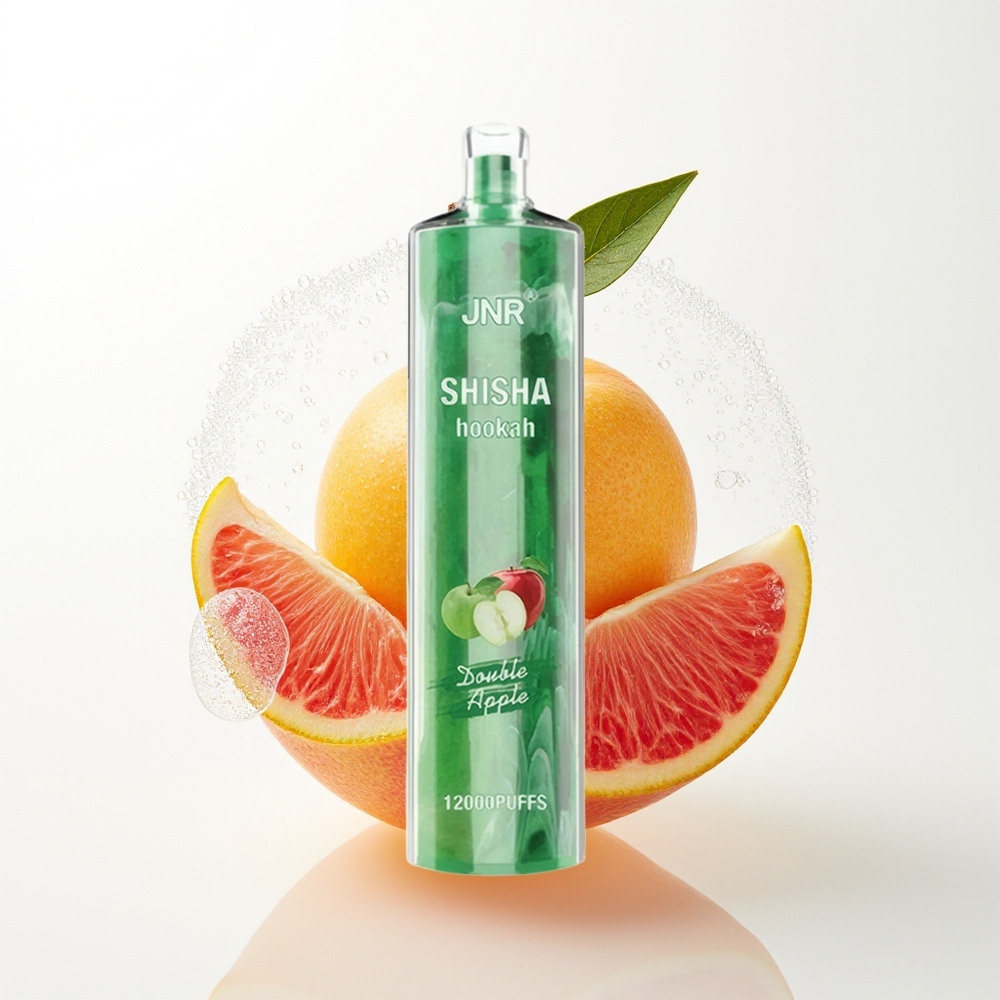 JNR Shisha Hookah 12000 Pūšu Vienreizējās Lietošanas Vape Divu Ābeļu Garša 750mAh 24ml 0,6Ω Mesh Coil Type-C