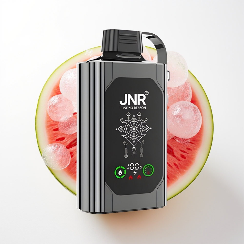 JNR Shisha Hookah Box 20500 Pūšas Vienreizējās Lietošanas Vape Arbūzs Ledus HD Displejs 1000mAh 25ml Dual Mesh Coil Dual Core Type-C Quick Charge 0% 2% 5%