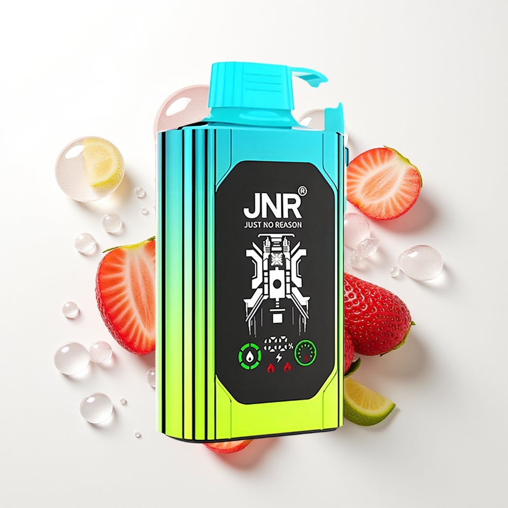 JNR Shisha Hookah Box 20500 Pūšu Zemeņu Kiwi Vienreizējās Lietošanas Vape HD Displejs 1000mAh 25ml Dual Mesh Coil Dual Core Type-C Quick Charge 0% 2% 5%