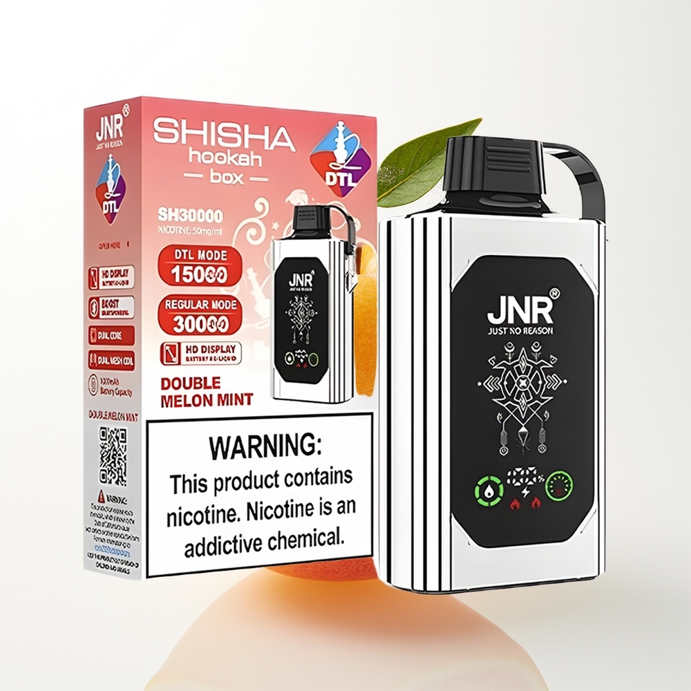 JNR Shisha Hookah Box 20500 Puffs Vienreizējās Lietošanas Vape Divu Ābolu HD Displejs 1000mAh 25ml Dual Mesh Coil Type-C 0%,2%,5%