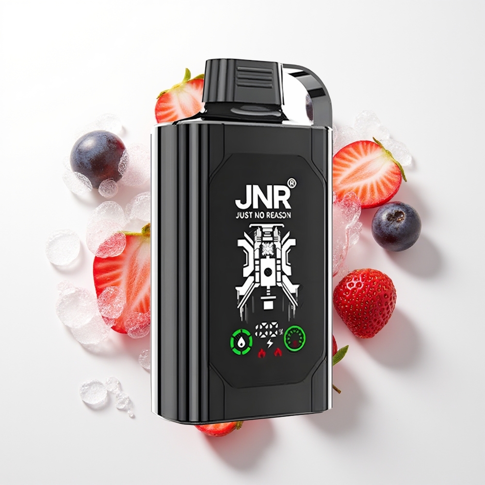 JNR Shisha Hookah Box 20500 Puffs Zemeneņu Vīnogu Vienreizējās Lietošanas Vape HD Displejs 1000mAh 25ml Dual Mesh Coil Dual Core Type-C Quick Charge 0% 2% 5%