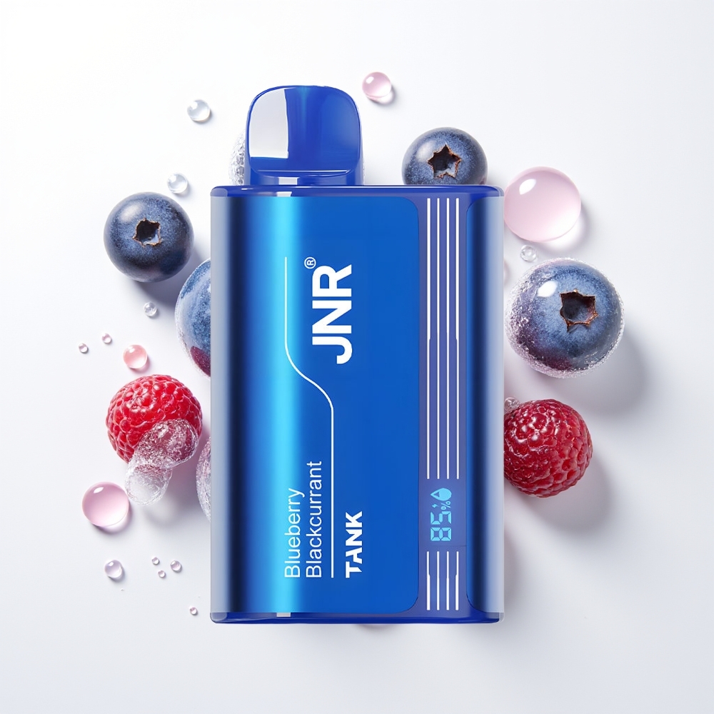 JNR Tank 10000 Pūšu Vienreizējās Lietošanas Vape Zilenes Upeņu Iekārtai ar Digitālo Displeju, Divkāršo Sietiņu Spoli un 20ml E-Šķidruma