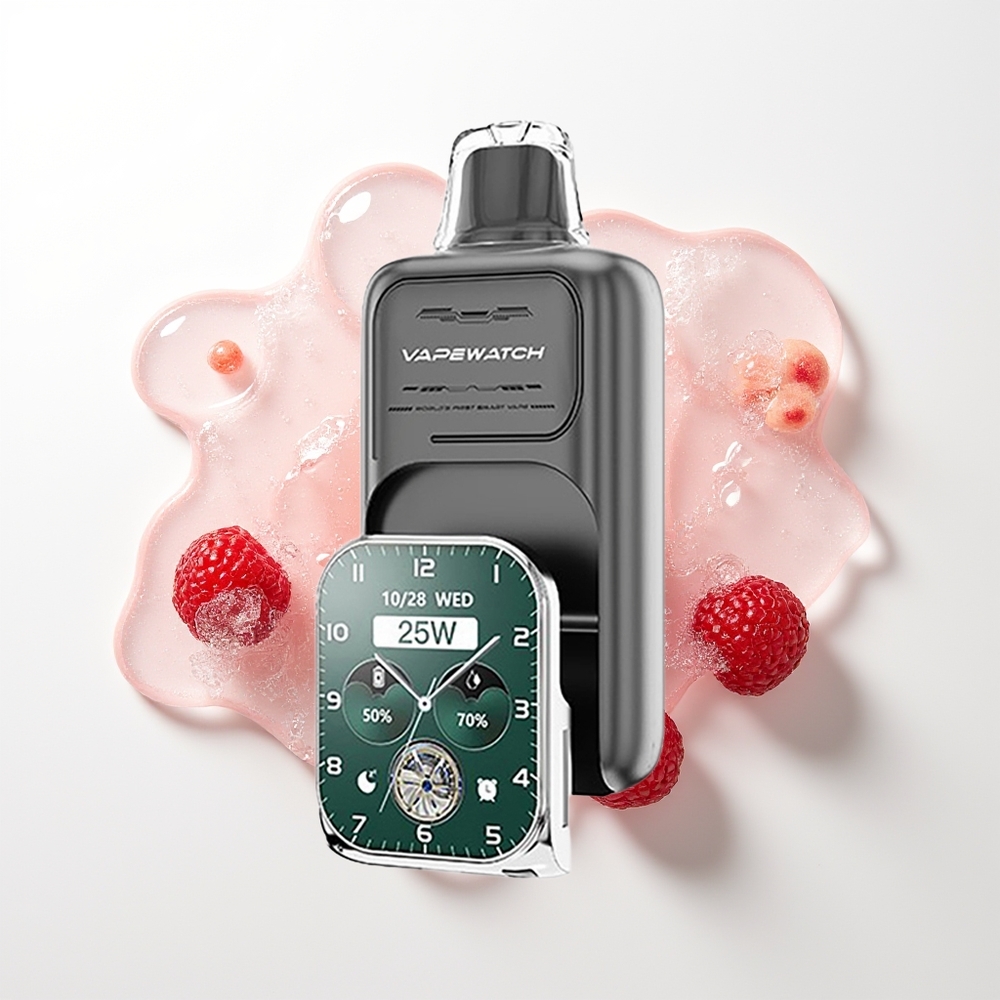 JNR VapeWatch 30000 Pūšu Vienreizējās Lietošanas Vape Trīsogu Garša 1000mAh 19mL 5% Nikotīna Dual Mesh Coil Type-C