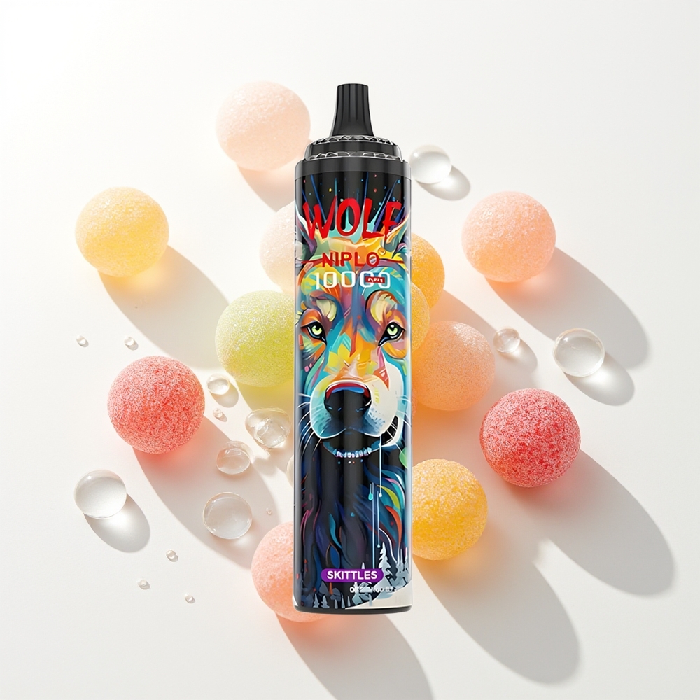 JNR Wolf Niplo 10000 Pūšanas Skittles 1.0 Ohm Mesh 650mAh 20ml Type-C