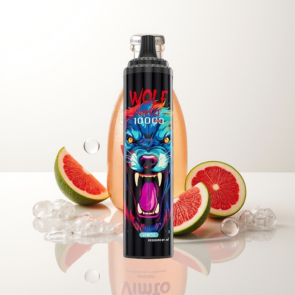 JNR Wolf Niplo 10000 Pūšu Vimto 1.0 Ohm Tīkla Spole 650mAh 20ml 0%/2%/5% Nikotīns Type-C