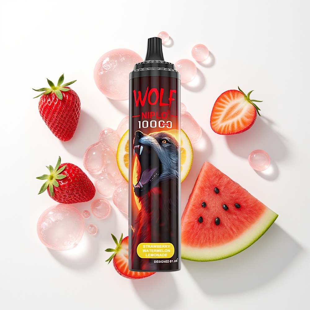 JNR Wolf Niplo 10000 Pūšu Zemene Arbūzs Limonāde 1.0 Ohm 650mAh 20ml Type-C