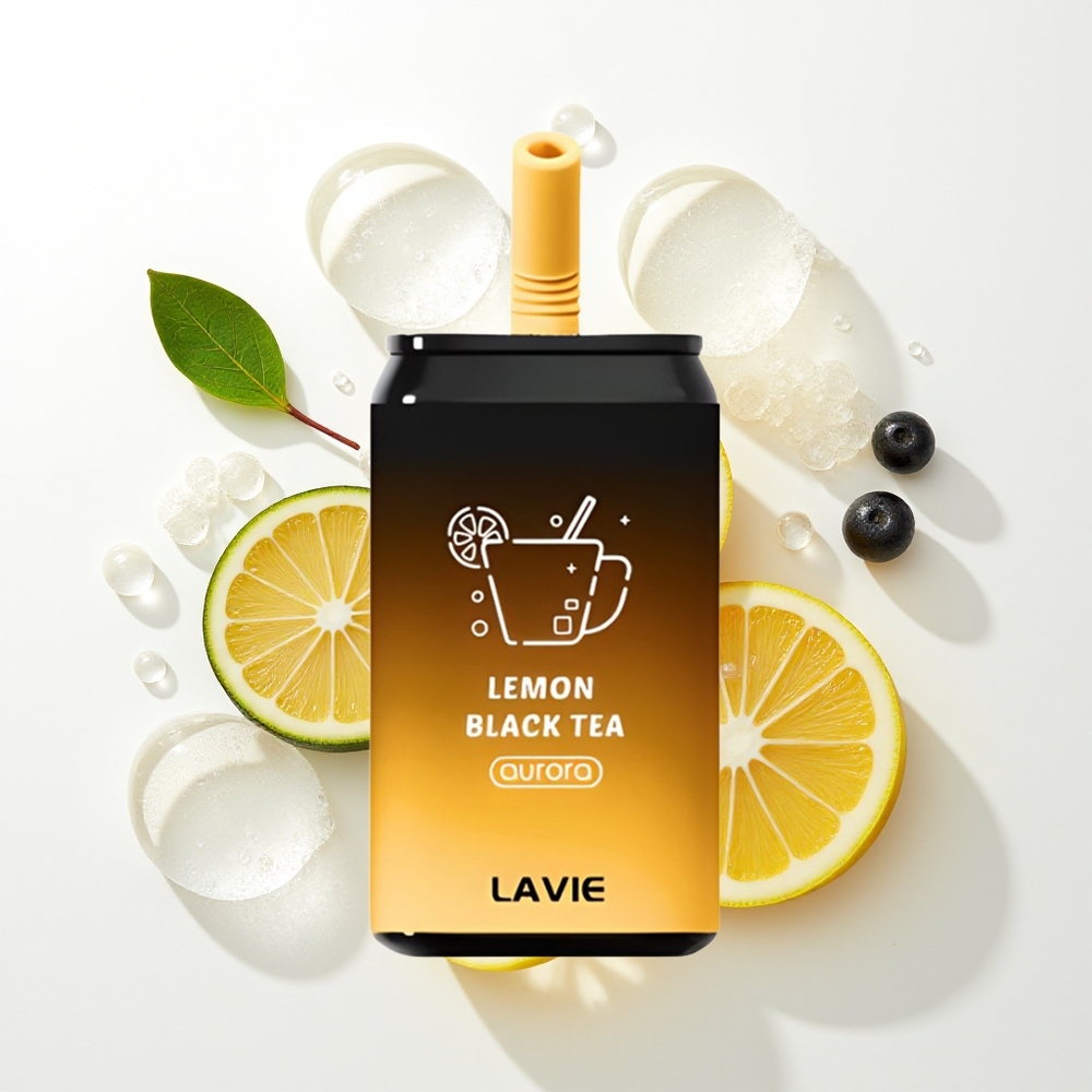 LAVIE Aurora 11000 Pūšu Citrēna Melnā Tēja 22ML 650mAh Type C