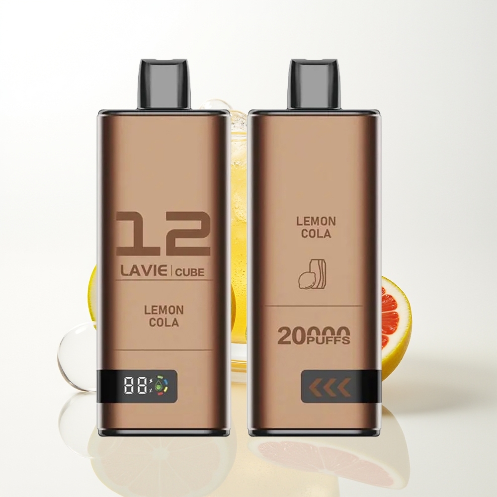 LAVIE Cube 20000 Pūšu Izmēģinājuma Vape Citronu Kola 28ML 600mAh Type C