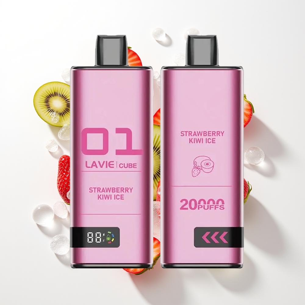 LAVIE Cube 20000 Pūšu Izmēģinājuma Vape Zemeņu Kivi Ledus