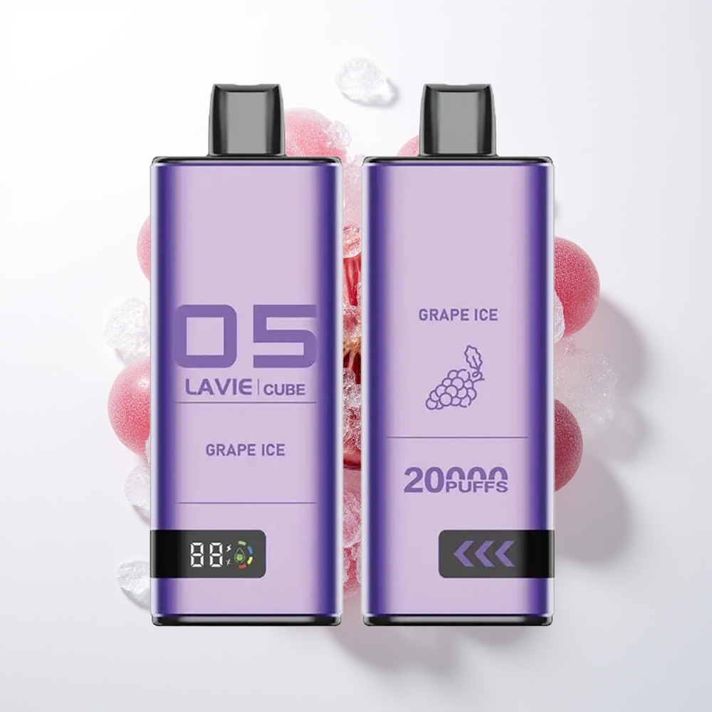 LAVIE Cube 20000 Pūšu Vienreizējais Veips Vīnogu Ledus 28ML 5%