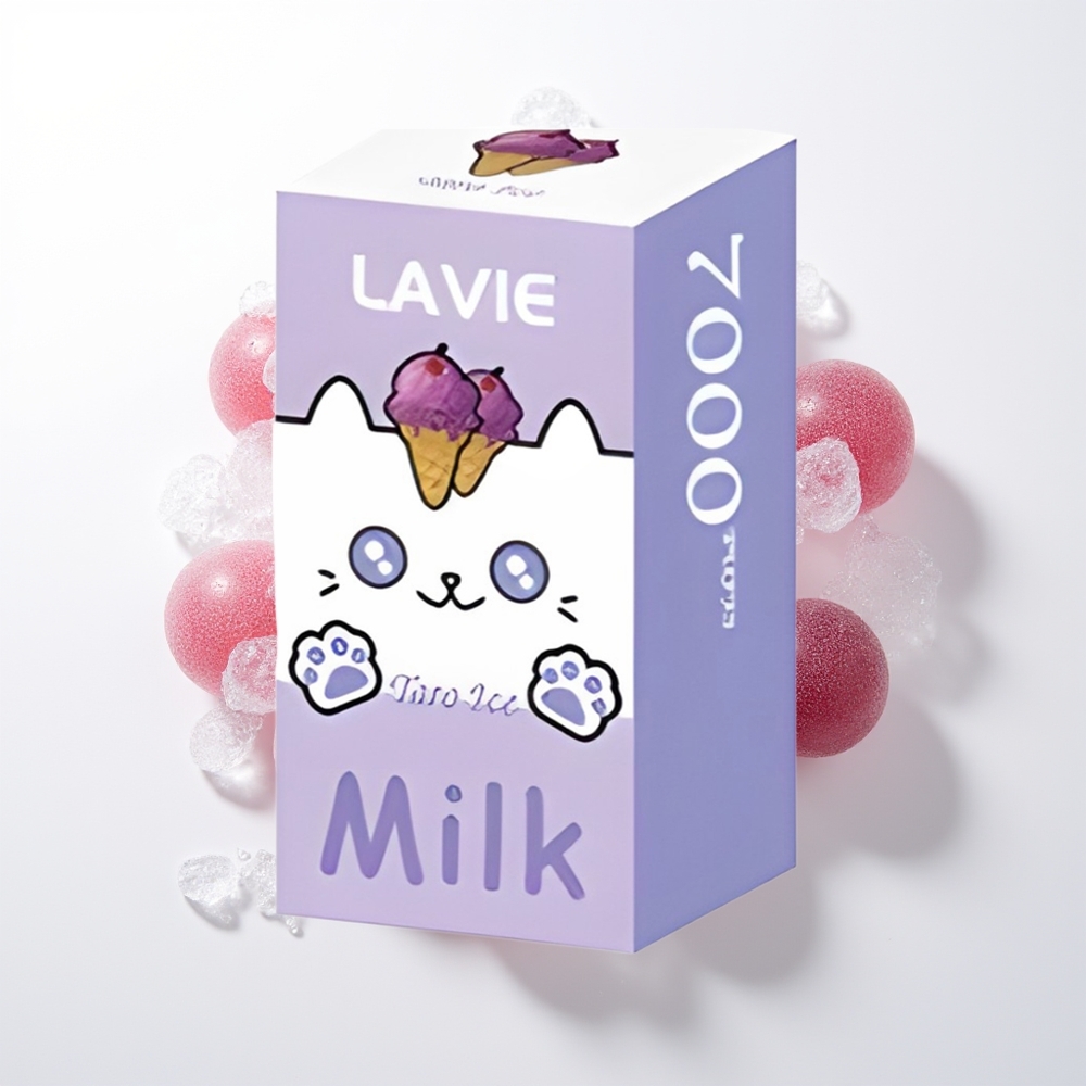 LAVIE Milk 7000 Pūšu Vienreizējās Lietošanas Vape Vīnogu Ledus 16ML 600mAh Type C