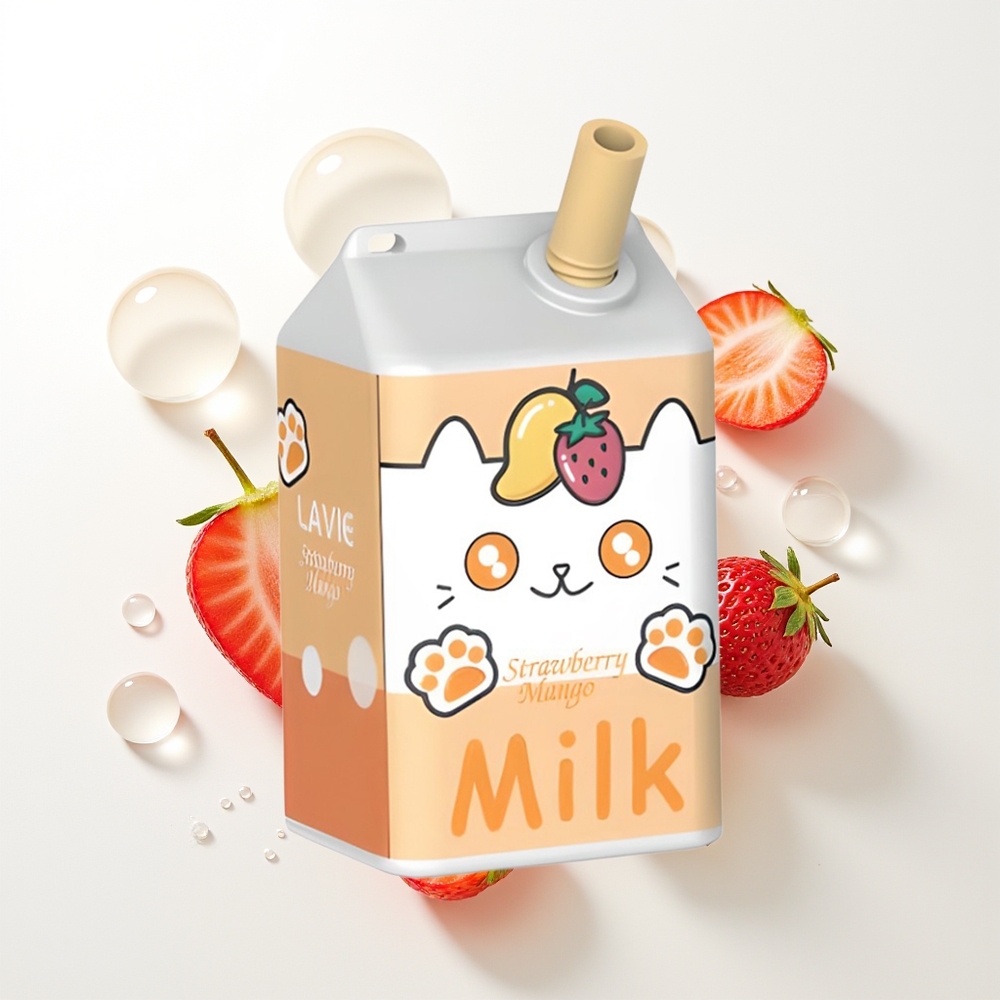 LAVIE Milk 7000 Pūšu Vienreizējās Lietošanas Vape Zemene Mango 16ML 600mAh Type C