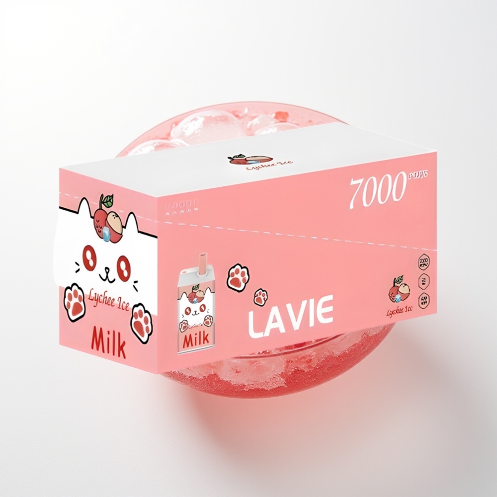 LAVIE Milk 7000 Puffs Liciāda Ledus 0%/2%/5% Nikotīns 16ML 600mAh Type C