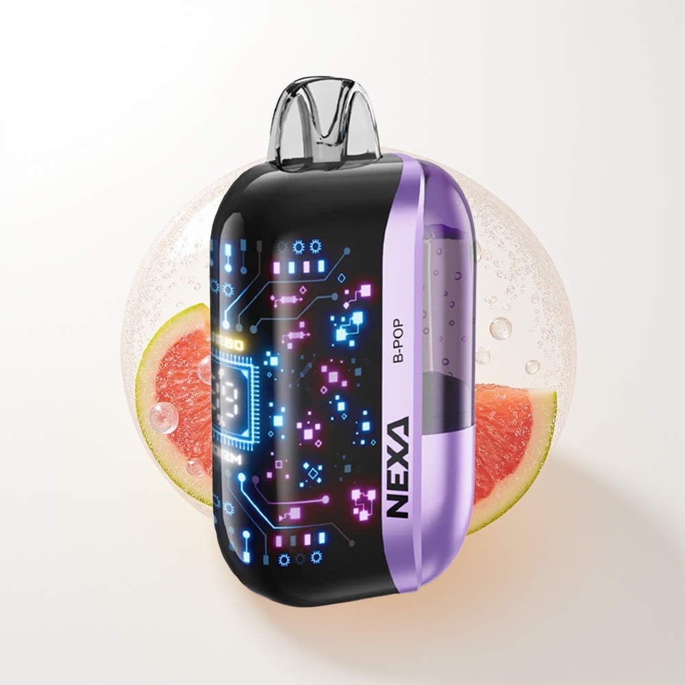 NEXA Ultra 50000 B-Pop Pūšu 20ml 800mAh 5% Nikotīna 0.9ohm Dual Mesh 3D Ekrāns Type-C