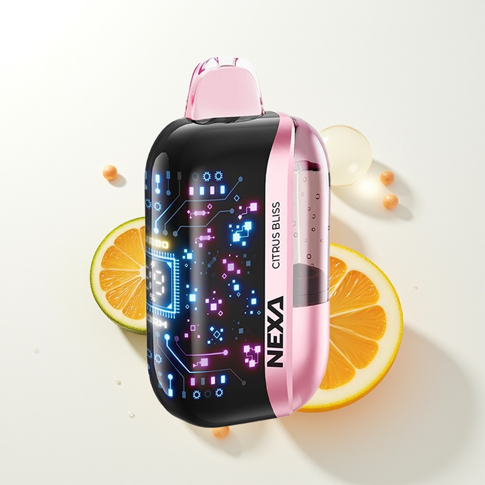 NEXA Ultra 50000 Pūšu Vienreizējās Lietošanas Vape Citrona Prieks 20ml 800mAh 5% Nikotīna 0.9ohm Dual Mesh Type-C Uzlāde