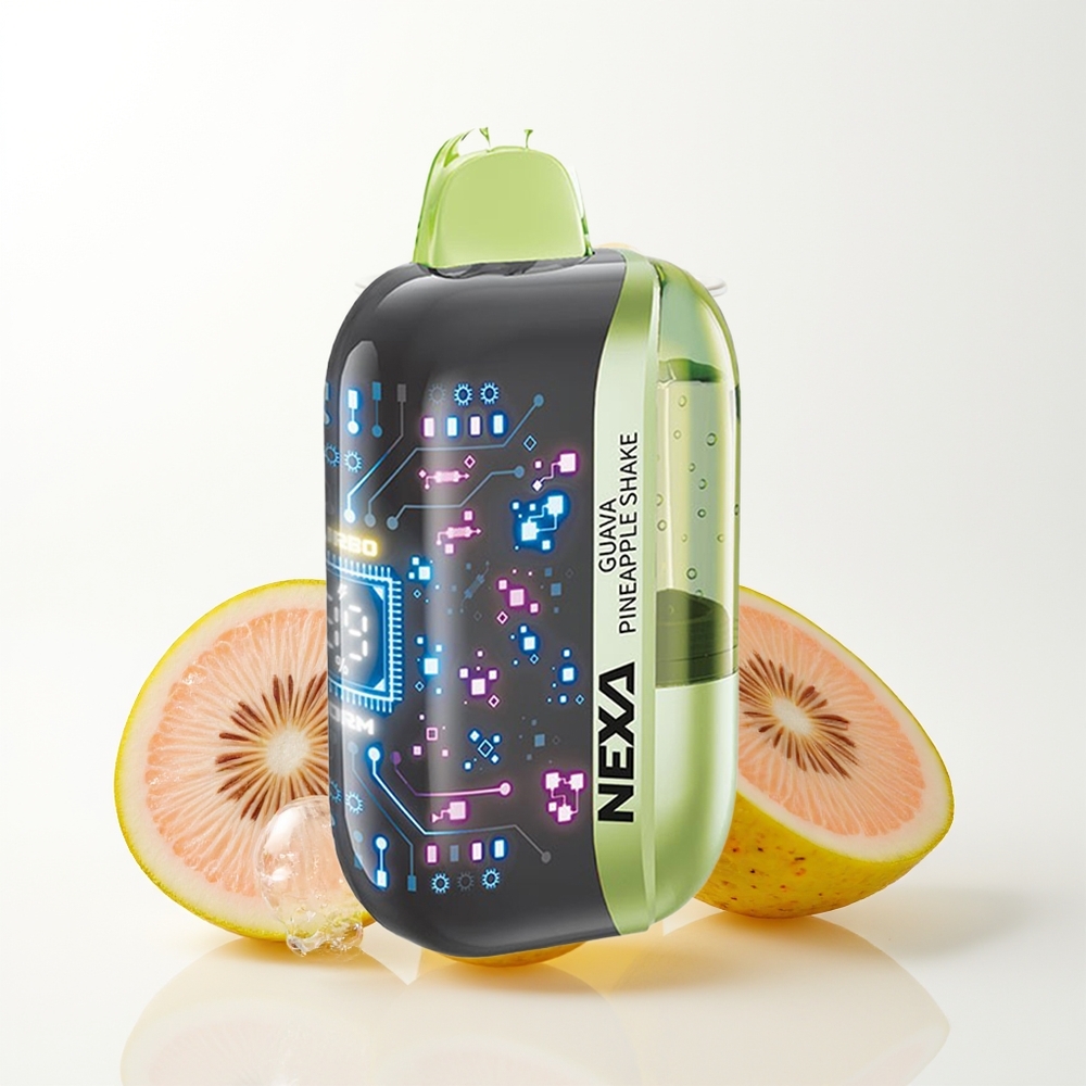 NEXA Ultra 50K Vienreizējās Lietošanas Vape 50000 Pūši Guava Ananāsu Kokteilis 20ml 800mAh 5% Nikotīna 0.9ohm Dual Mesh 3D Ieliekts Ekrāns Type-C Uzlāde