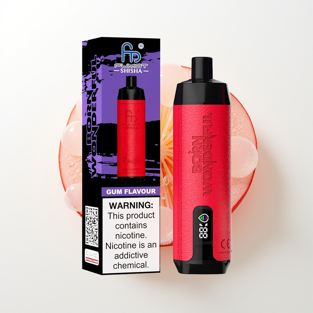 RandM Fumot Shisha 10000 Pūšu Dispečera Vape Skuju Garša ar LED Indikatoru, 18ml E-šķidruma, 850 mAh Akumulatoru, 0.6ohm Sietspoles, Type-C Portu un 0.5% Nikotīna Satura