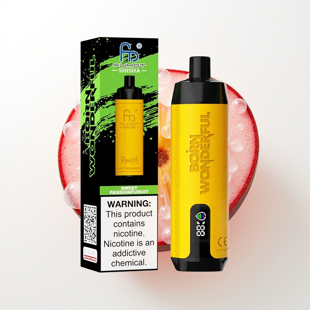 RandM Fumot Shisha 10000 Puffs Saldā Pašifrukta Vienreizējās Lietošanas Vape ar LED Indikatoru, 18ml e-šķidruma, 850 mAh Akumulatoru, 0.6ohm Sietspoli un Type-C Portu
