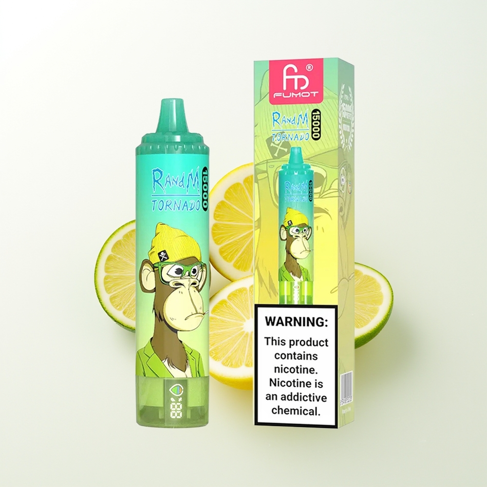 RandM Fumot Tornado 15000 Pūšanas Citrons Laimes Vienreizējās Lietošanas Vape LCD 25ml 850mAh 0.9 Ohm