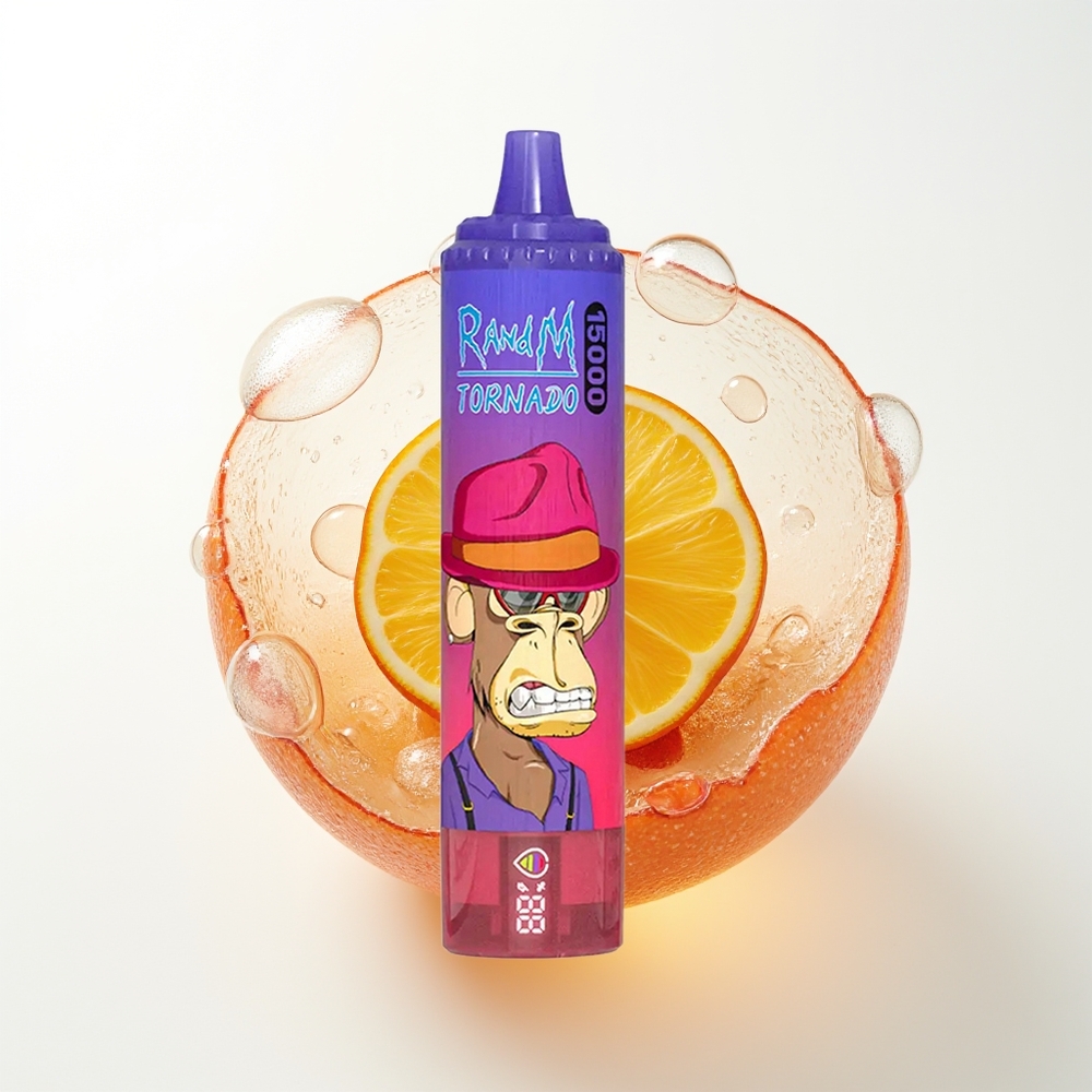 RandM Fumot Tornado 15000 Pūšu Skābā ābols Tornado 25ml 850mAh Mesh Type-C LCD