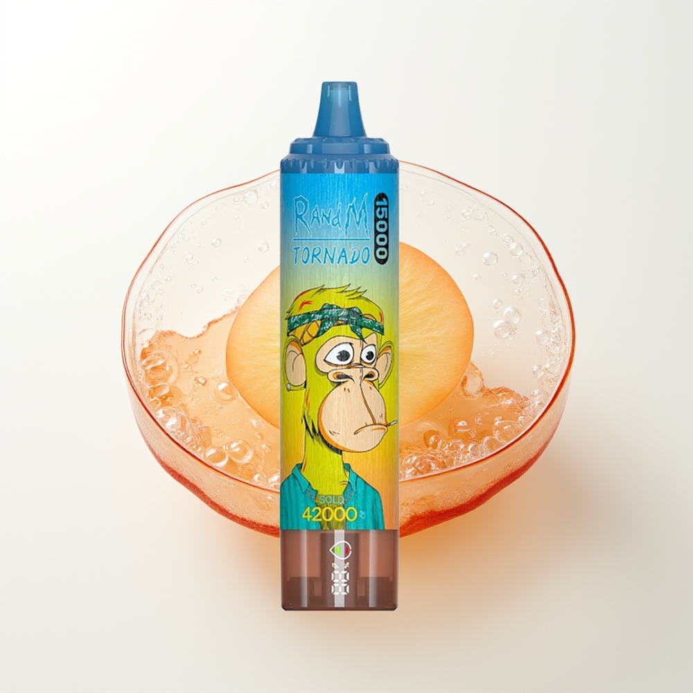 RandM Fumot Tornado 15000 Pūšu Vienreizējās Lietošanas Vape Persiku Mango 25ml 850mAh Mesh LCD Type-C