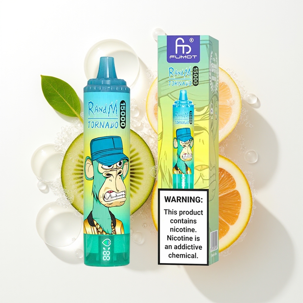 RandM Fumot Tornado 15000 Pūšu Vienreizējās Lietošanas Vape Ķīviu Marakuļa Guava 25ml 850mAh Mesh LCD Type-C
