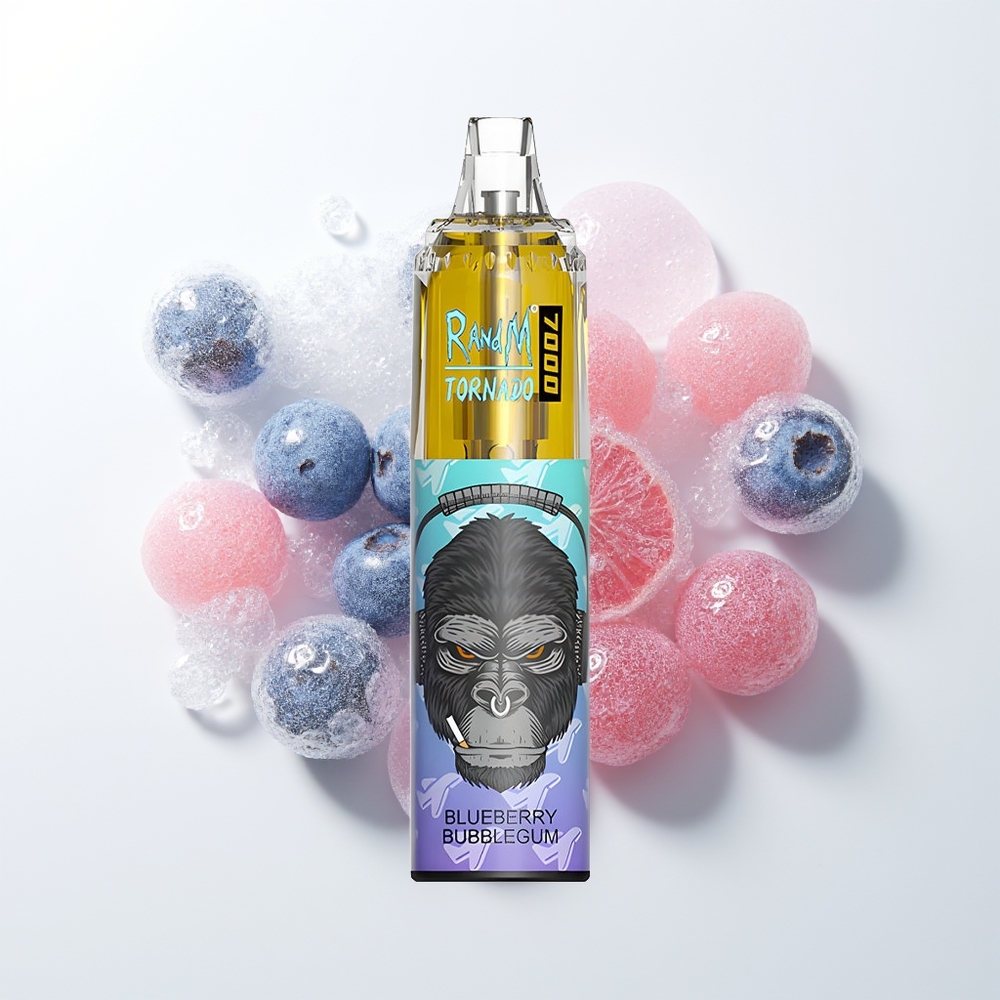 RandM Fumot Tornado 7000 Ieberzes Zilā Ķiršu Burbuļu Gumija 14ML 850MAH Tīkla Spole Type-C RGB Gaisma 0%-5% Nikotīns Gaiss-Koriģējams