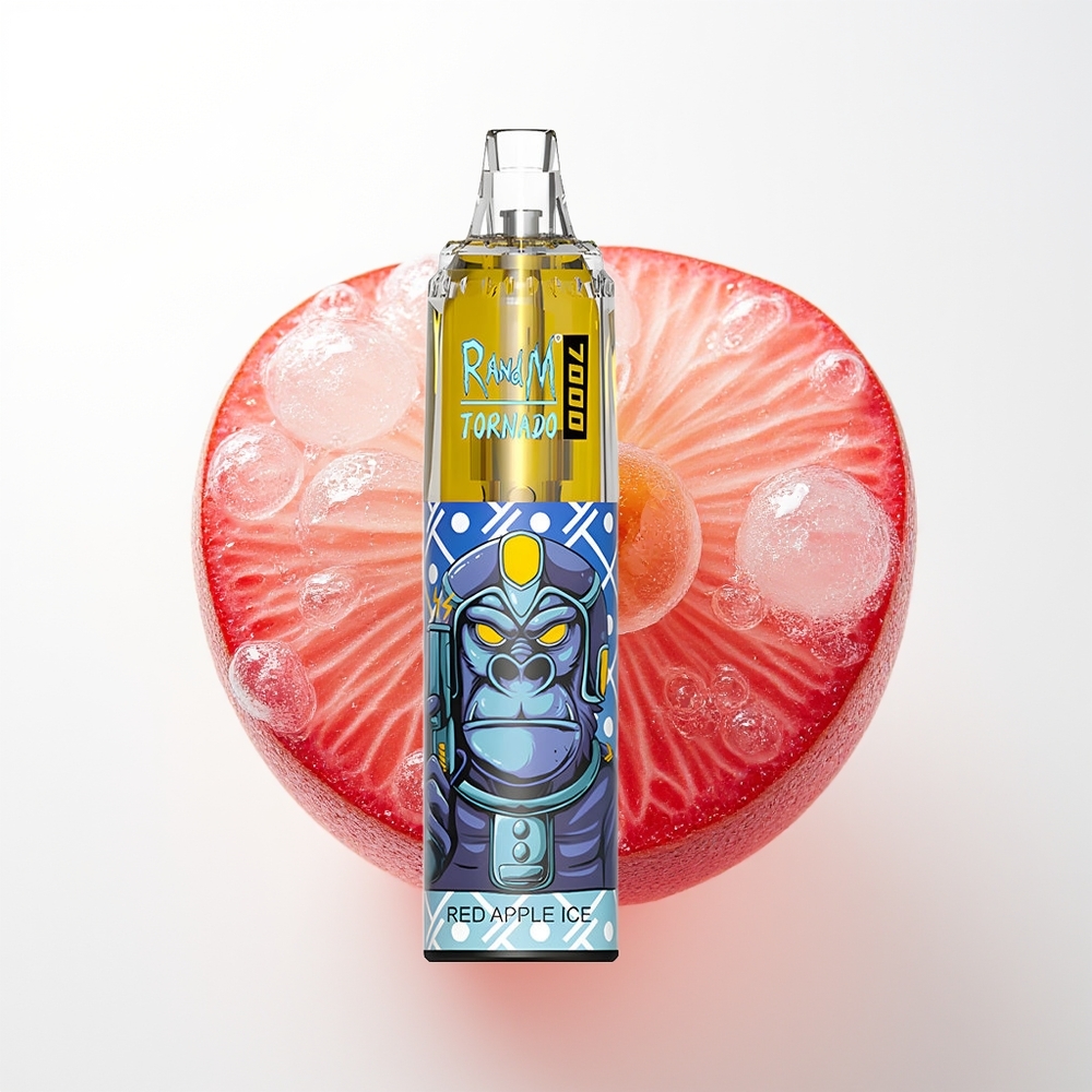 RandM Fumot Tornado 7000 Pūši Sarkanais Ābols Ledus 14ML 850MAH Type-C RGB Gaisma Tīkls Spole Gaiss-Regulējams