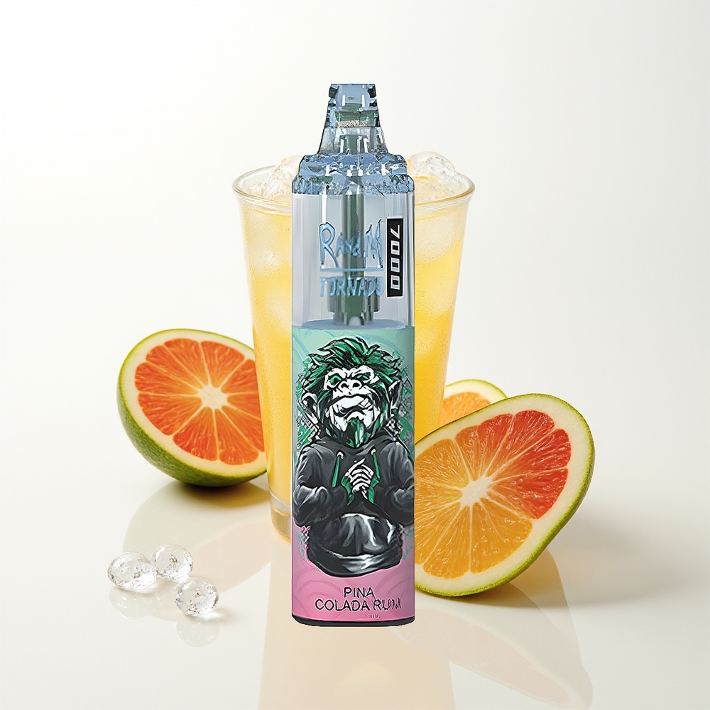 RandM Fumot Tornado 7000 Pūšu Ananāsu-Kokosriekstu Rums (14ML, 850MAH, Siets, Type-C, RGB, Gaiss-Regulējams, 0%/2%/3%/5%)