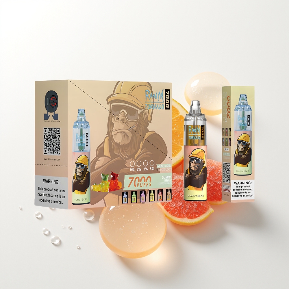 RandM Fumot Tornado 7000 Pūšu Gumiņlāču Vienreizējās Lietošanas Vape 14ML 850MAH Type-C RGB Gaismas Gaiss-Regulējams