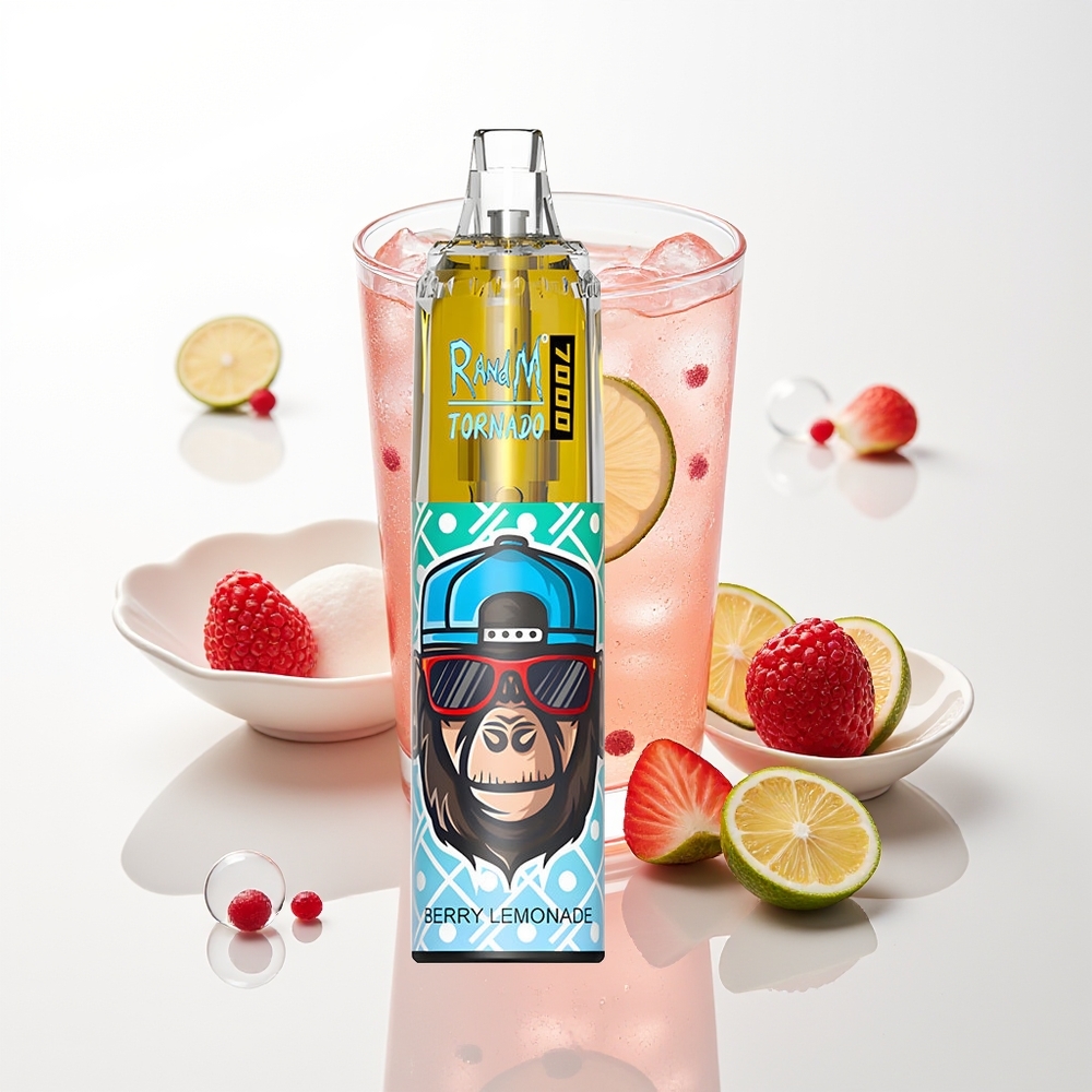 RandM Fumot Tornado 7000 Puffi Ogļu Limonāde 14ML 850MAH Type-C RGB Gaisma