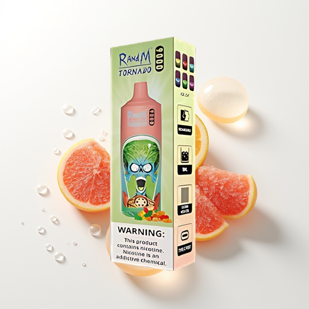 RandM Fumot Tornado 9000 Puffs Rīkles kaķēna (Gummy Bear) 850 mAh, 18 mL, Mesh, RGB