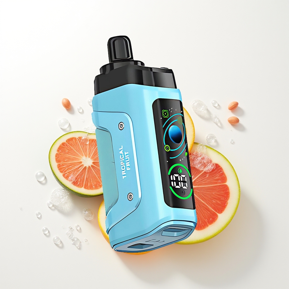 Razz Bar 45000 Pūšu Tropiskie Augļi Vienreizējās Lietošanas Vape 1.0 Ohm Mesh Coil Adjustable Airflow Type-C