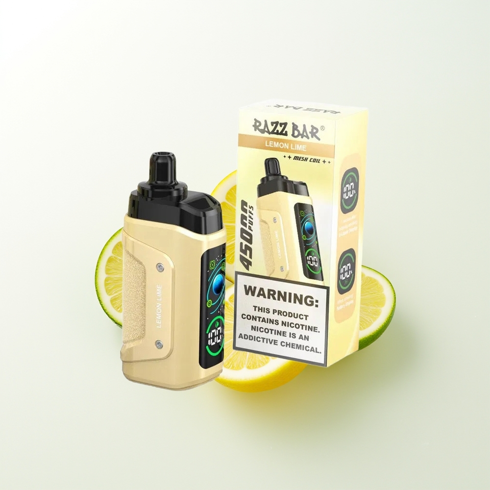 Razz Bar 45000 Puffs Izmestais Vape Citrons Laims 1.0 Ohm Režģa Spole 650 Mah
