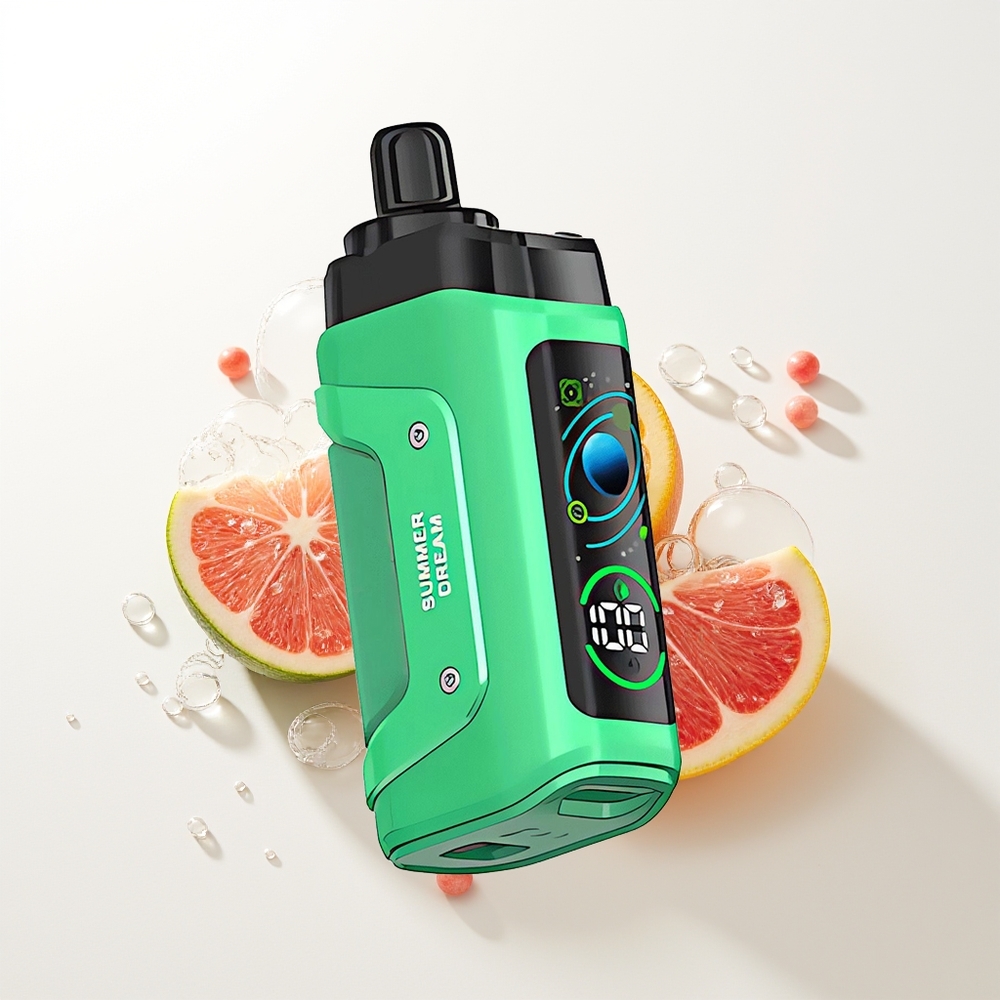 Razz Bar 45000 Puffu Vienreizējās Lietošanas Vape Vasara Sapnis 1.0 Ohm Mesh Coil Adjustable Airflow 650 Mah Type-C 20 mg/ml Nikotīns