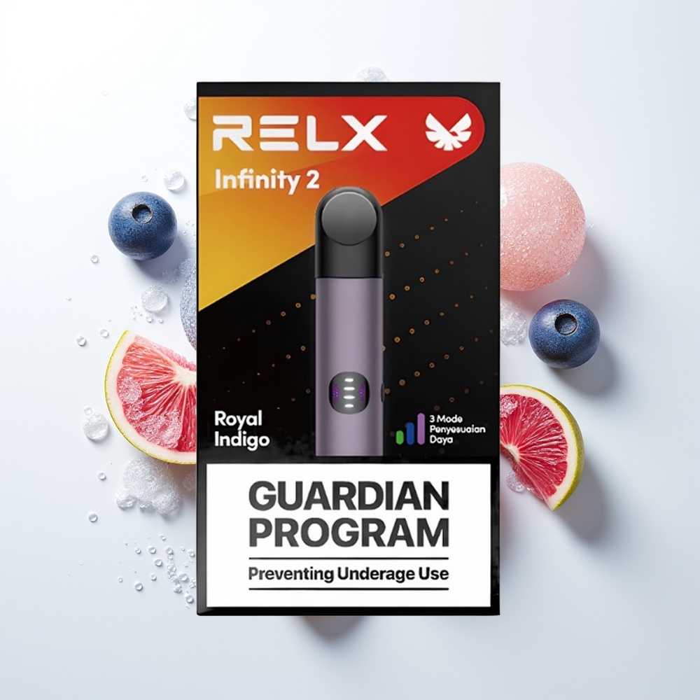 RELX Infinity 2 600-650 Pūšieni Karaliskā Indigo 1,9 ml Pods 440mAh Akumulators USB-C