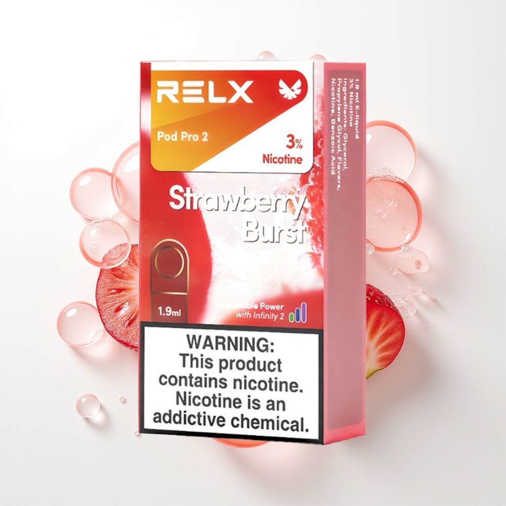 RELX Pod Pro 2 600 Pūšanas Zemeņu Sprādziena 1,9ml 3 Režīmi (Eco Smooth Boost)