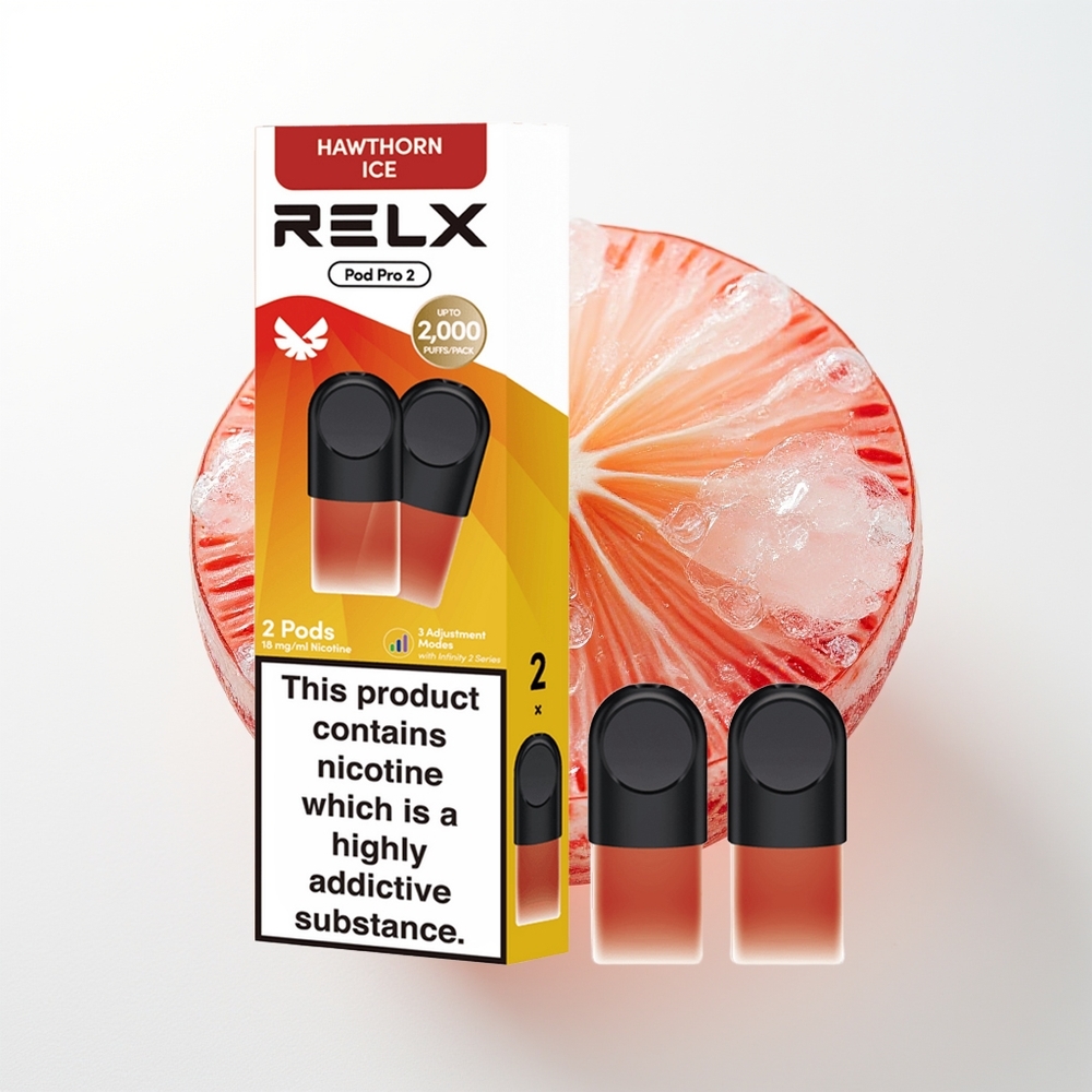 RELX Pod Pro 2 600 Pūšieni 1.9ml Bārzāļa Ledus 3 Režīmi (5.5W/6.5W/8W) 2 vai 3 Podi/Iepakojums