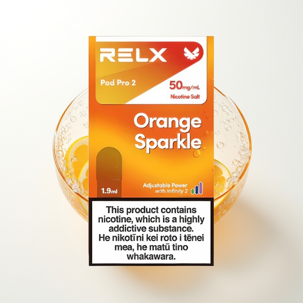 RELX Pod Pro 2 600 Pūti 1.9ml Apelsīna Dzirkstele 2/3 Podi 5.5W/6.5W/8W