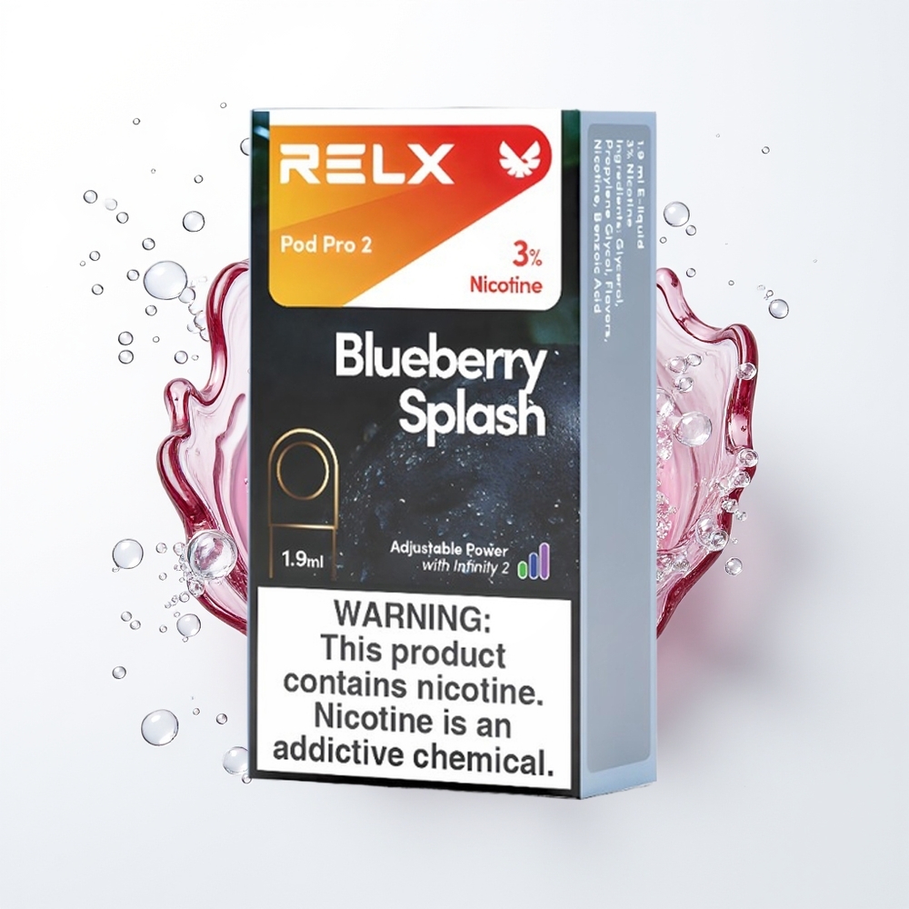 RELX Pod Pro 2 600 Pūti Mellenes Šļaksti 1.9ml 2/3 Podi 5.5W/6.5W/8W