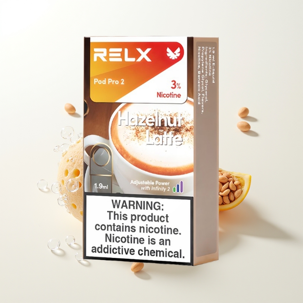 RELX Pod Pro 2 600 Pūšu Zemesriekstu Latte 1,9ml 3 Sprieguma Režīmi