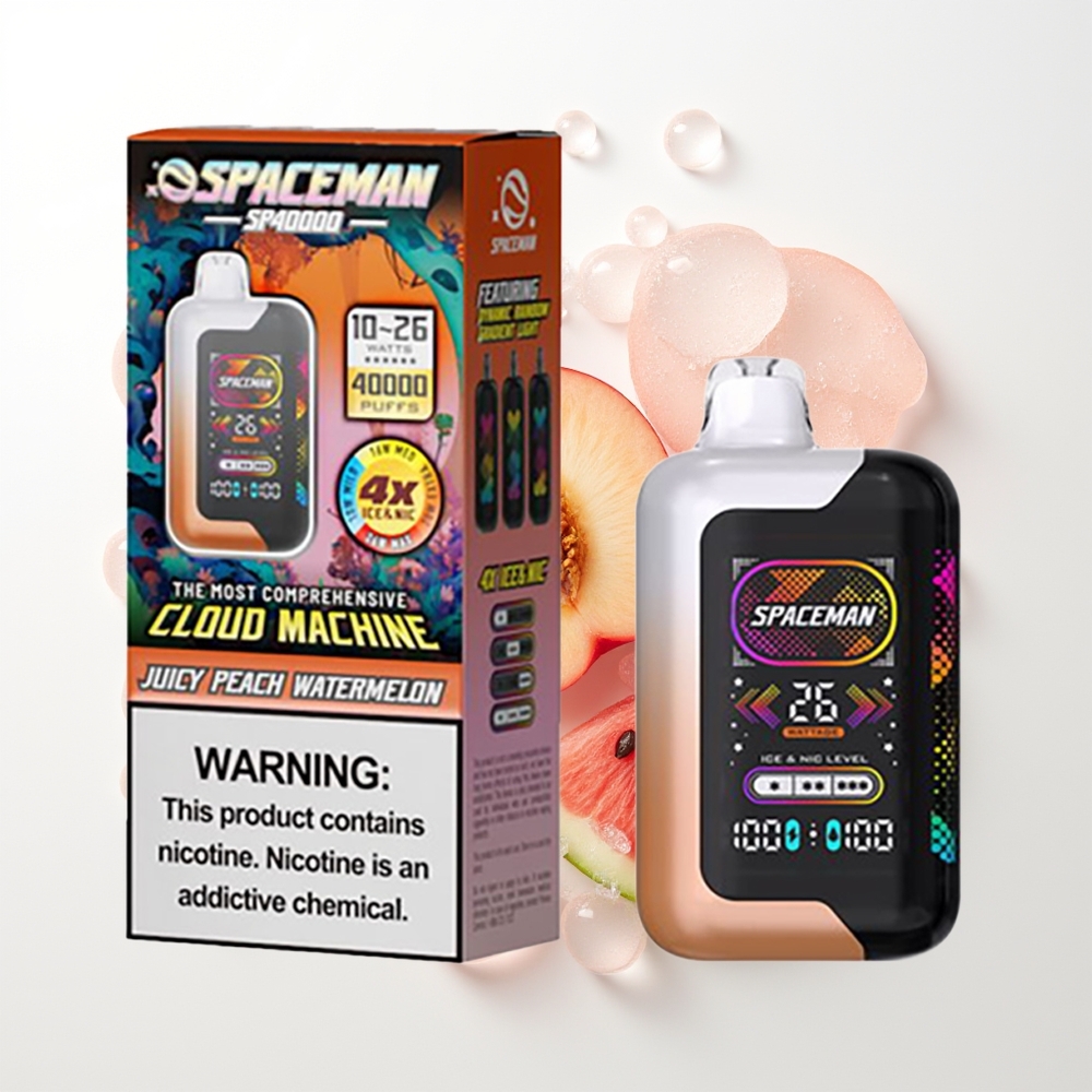 SMOK SPACEMAN SP40000 Divu Šķidrais Persiks Arbūzs 1000mAh 20ml 50mg/ml