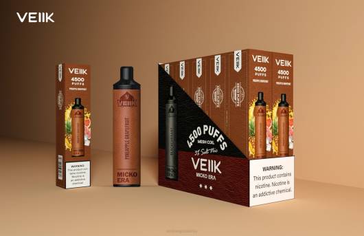 VEIIK Micko Era 4500 vienreizējās lietošanas 30 mg VEIIK Airo Pod Latvija 2R8N6 ananāsu greipfrūts