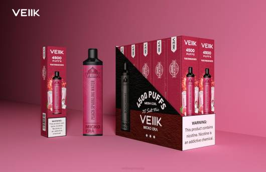 VEIIK Micko Era 4500 vienreizējās lietošanas 30 mg VEIIK Vape Price 2R8N3 persiku dzirkstošais ūdens
