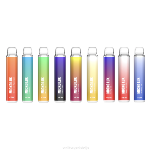 VEIIK Micko Lux vienreizējās lietošanas vape 5000 uzpūtienu VEIIK Vape Riga 2R8N32 vairākas garšas