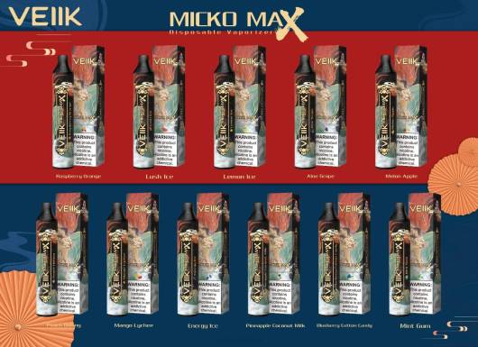 VEIIK Micko MAX vienreizējās lietošanas vape 1500 uzpūtienu VEIIK Vape Price 2R8N43 alvejas vīnoga