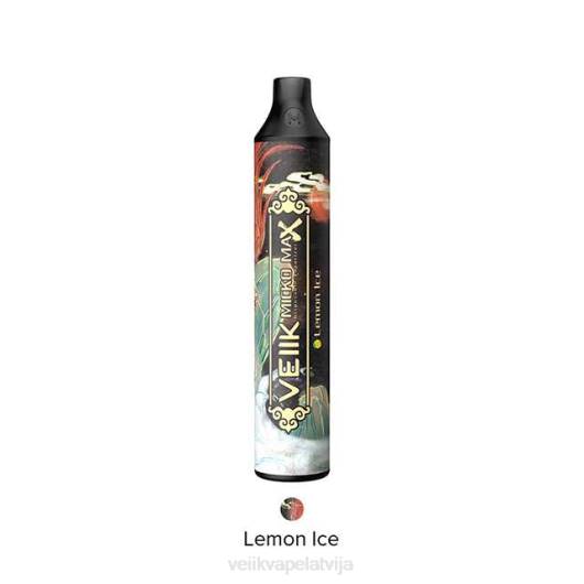 VEIIK Micko Max vienreizējās lietošanas vape 1500 uzpūtienu VEIIK E Liquid 2R8N17 citronu ledus