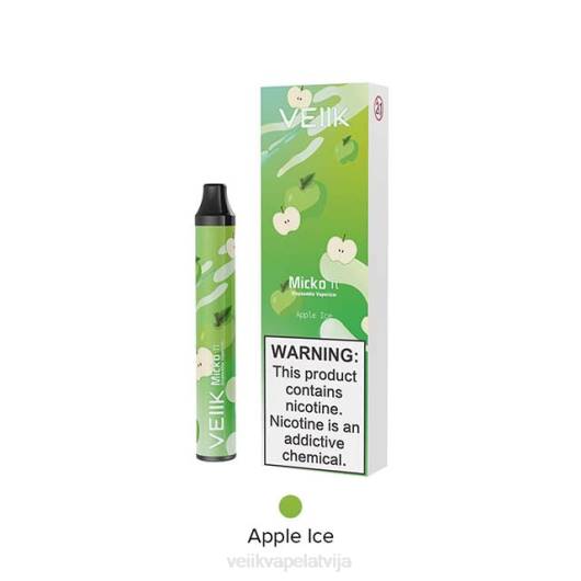 VEIIK Micko Pie vienreizējās lietošanas vape 600 uzpūtienus VEIIK Cracker Pod Latvija 2R8N19 ābolu ledus