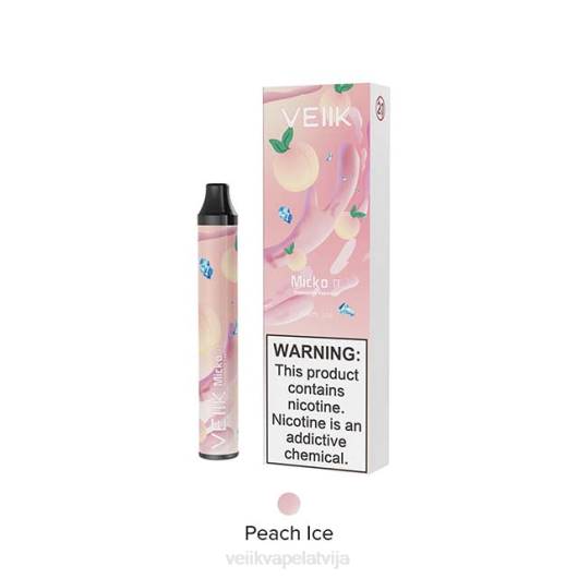 VEIIK Micko Pie vienreizējās lietošanas vape 600 uzpūtienus VEIIK Moos Pod 2R8N20 persiku ledus