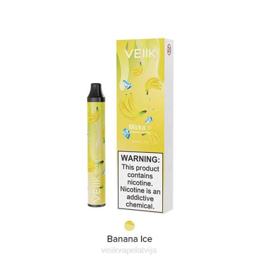 VEIIK Micko Pie vienreizējās lietošanas vape 600 uzpūtienus VEIIK Pod 2R8N25 banānu ledus